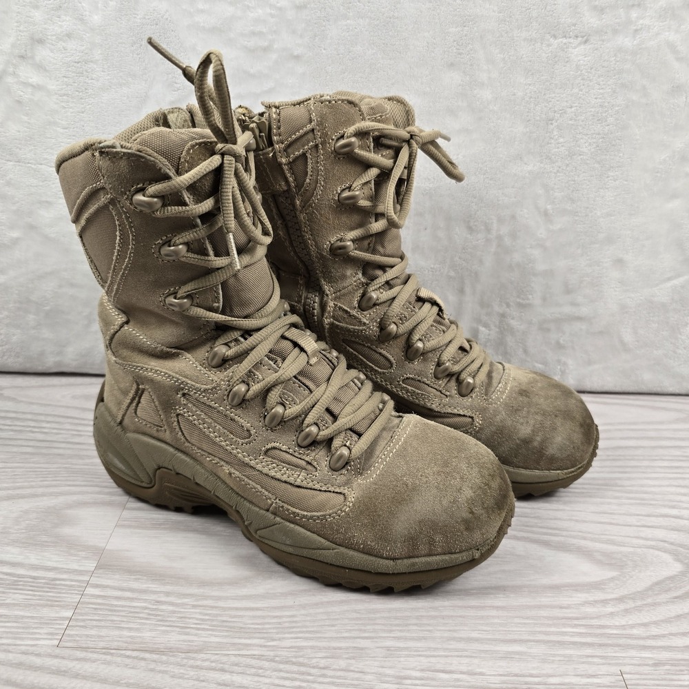 Reebok Rapid Response Composite Safety Toe Tactical Boots Tan  Beige W8.5  M6.5